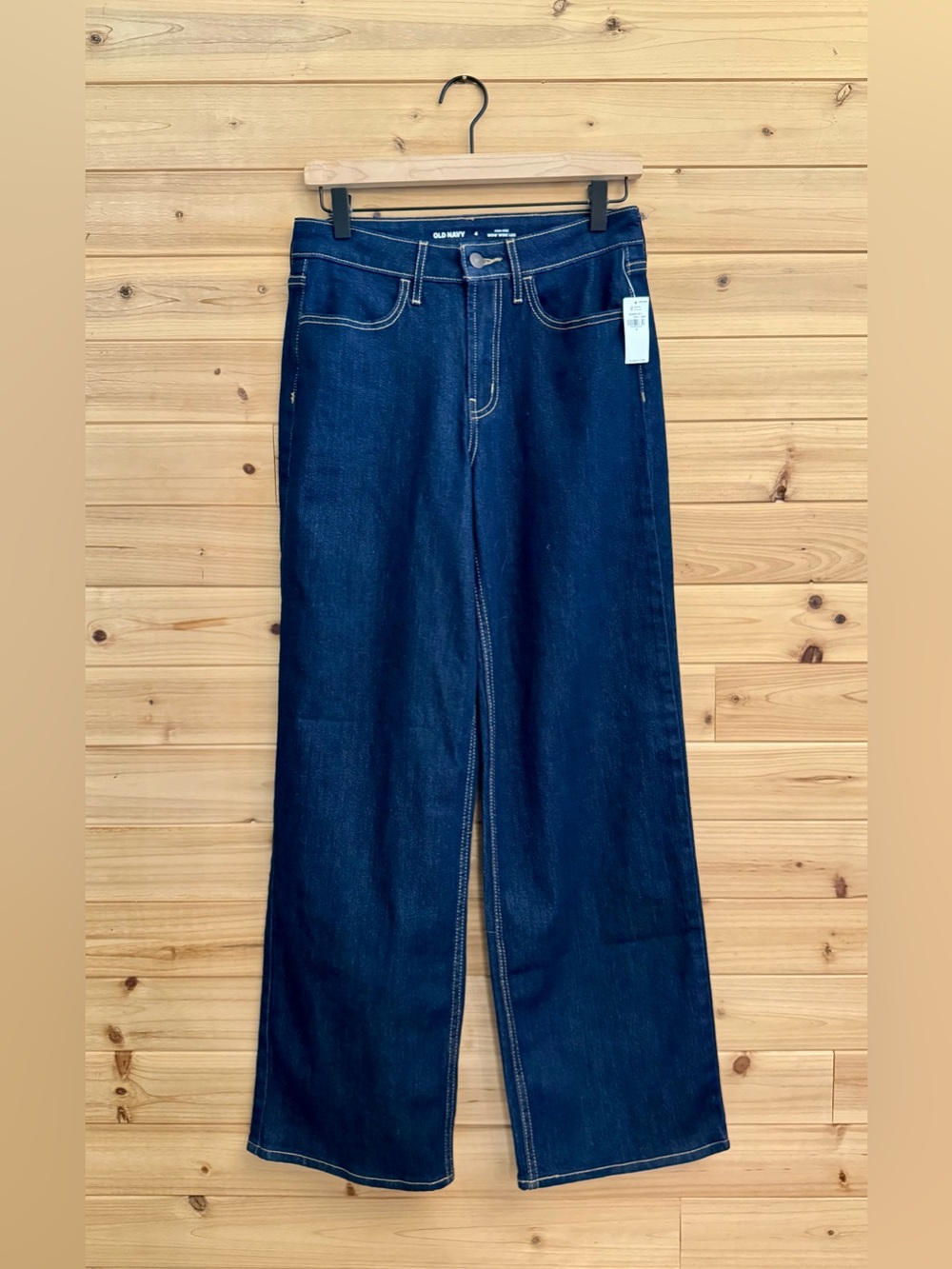 NWT Old Navy Size 4 High Rise Wow Wide Leg Denim Jeans